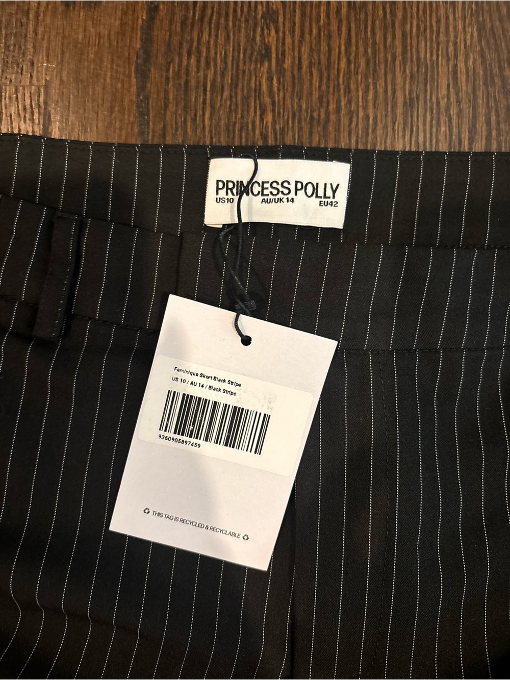 Princess Polly Black Pinstripe Pants